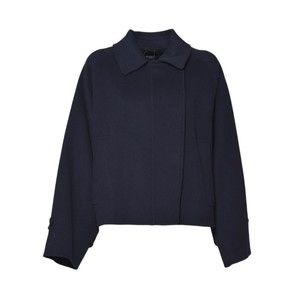 Max Mara Cropped Black Jacket With Classic Collar - NWT